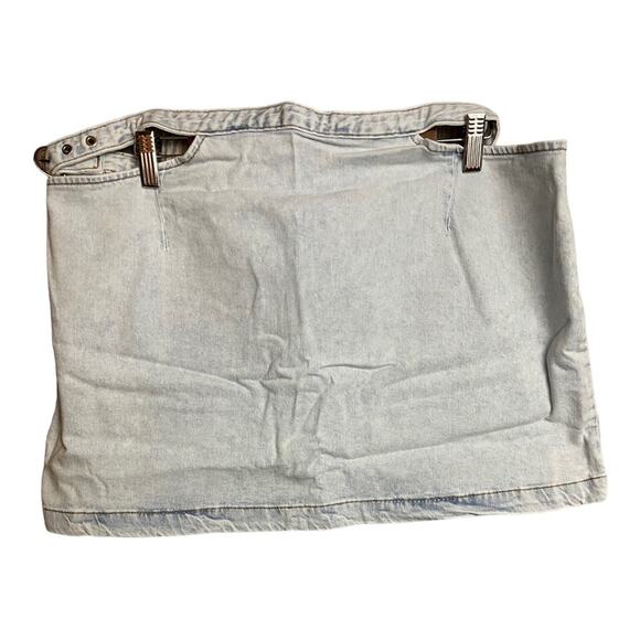 WeWoreWhat Indigo Comfort Cut Out Denim Mini Skirt Size Small NWT - Picture 3 of 11